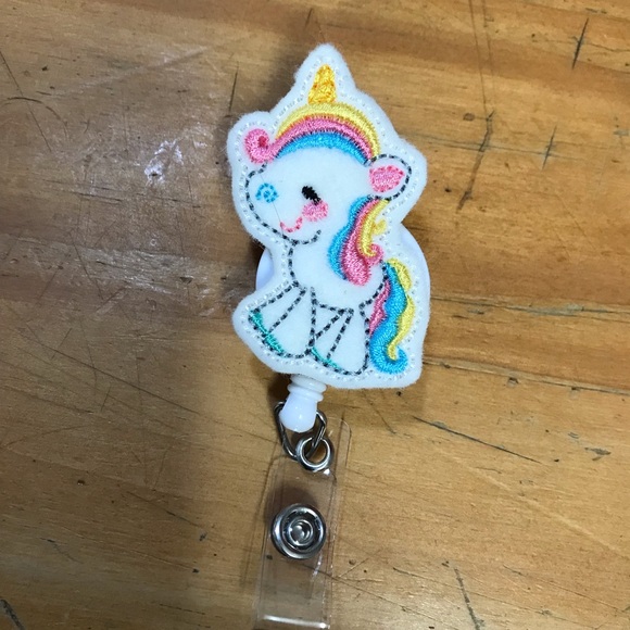 Unicorn Lanyard ID Reel Name Badge - Picture 1 of 2